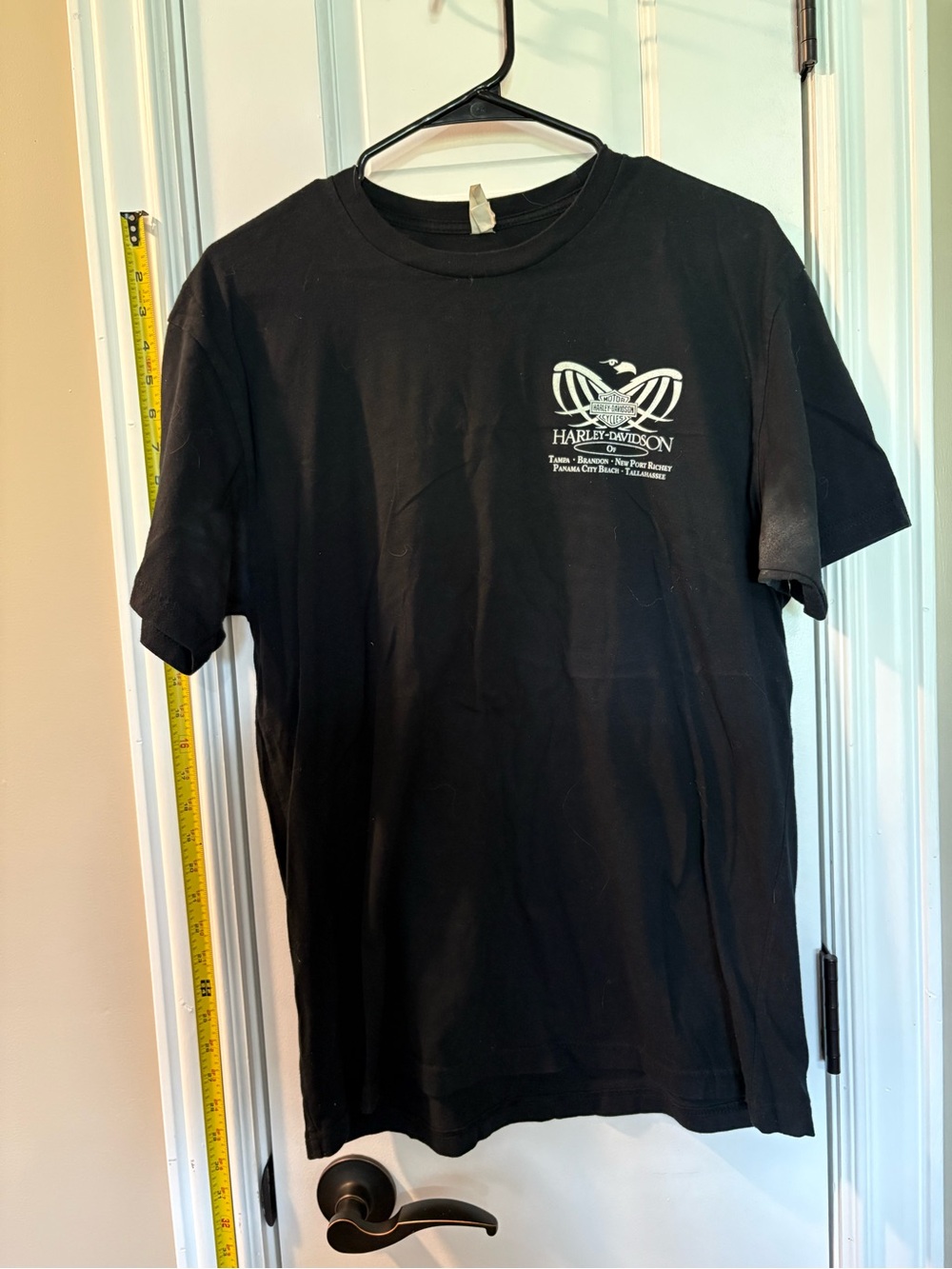 Harley-Davidson Black Short-Sleeve T-Shirt with White Chest Logo